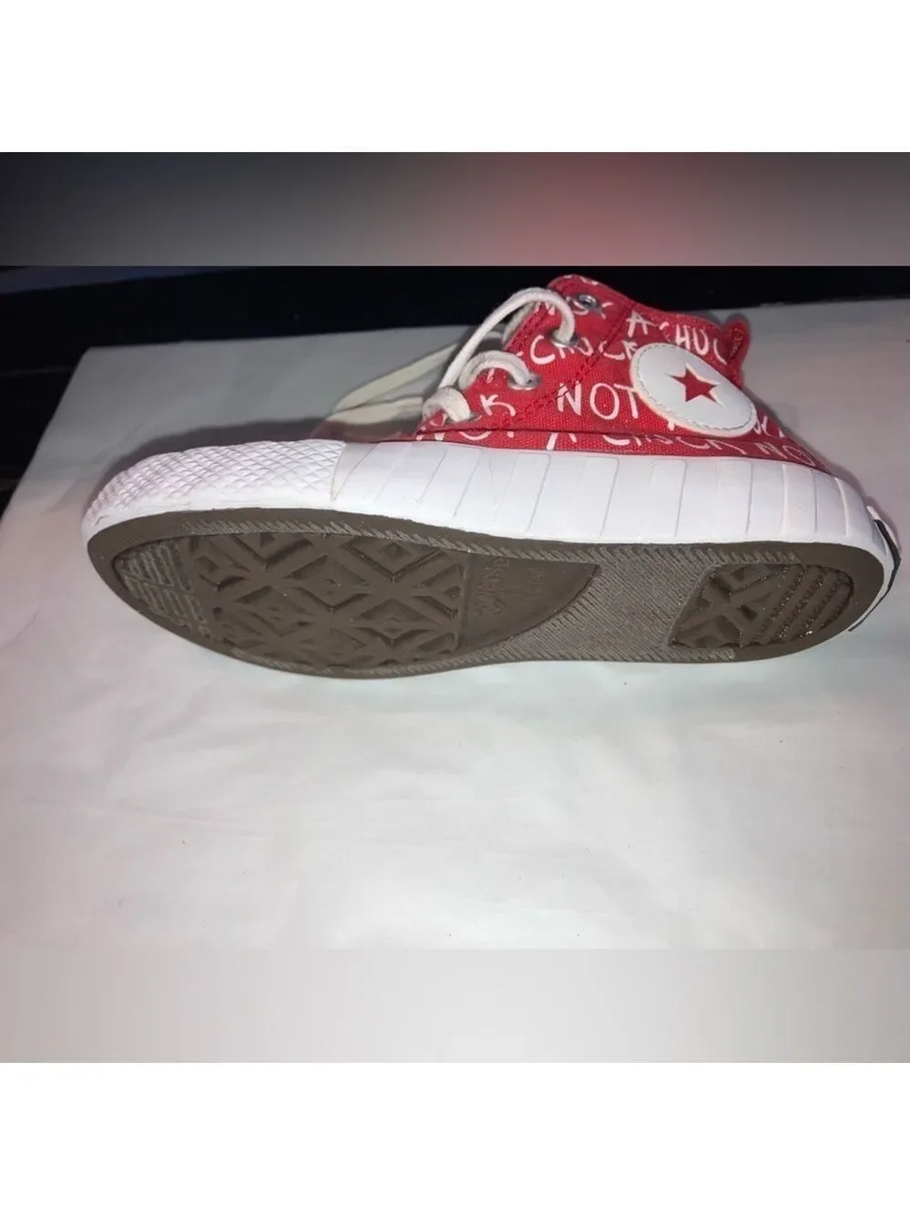 Converse UNT1TL3D Hi Top Not A Chuck Red/White Sneakers size little kids 13